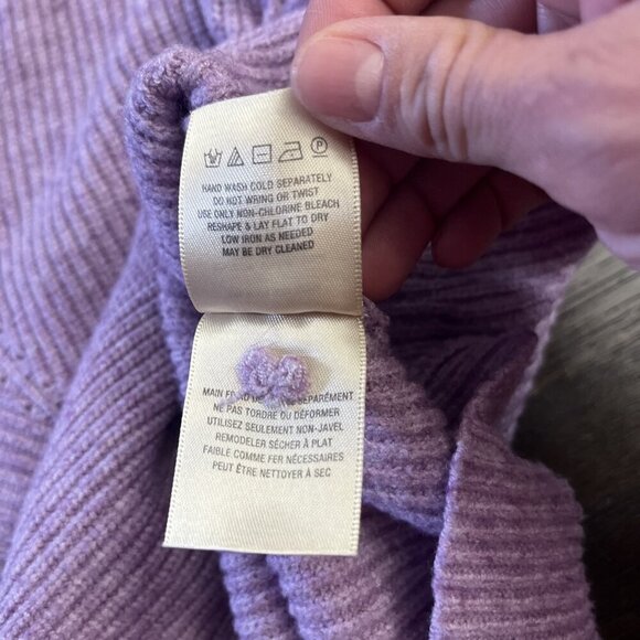 Moth Anthropologie Womens Tie Front V-Neck Ribbed Sweater Size S Rayon Soft Cozy - Picture 6 of 8